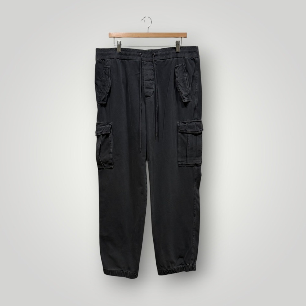 James Perse Estilo Mens Charcoal Grey Cargo Jogger Pants Size 4 US XL